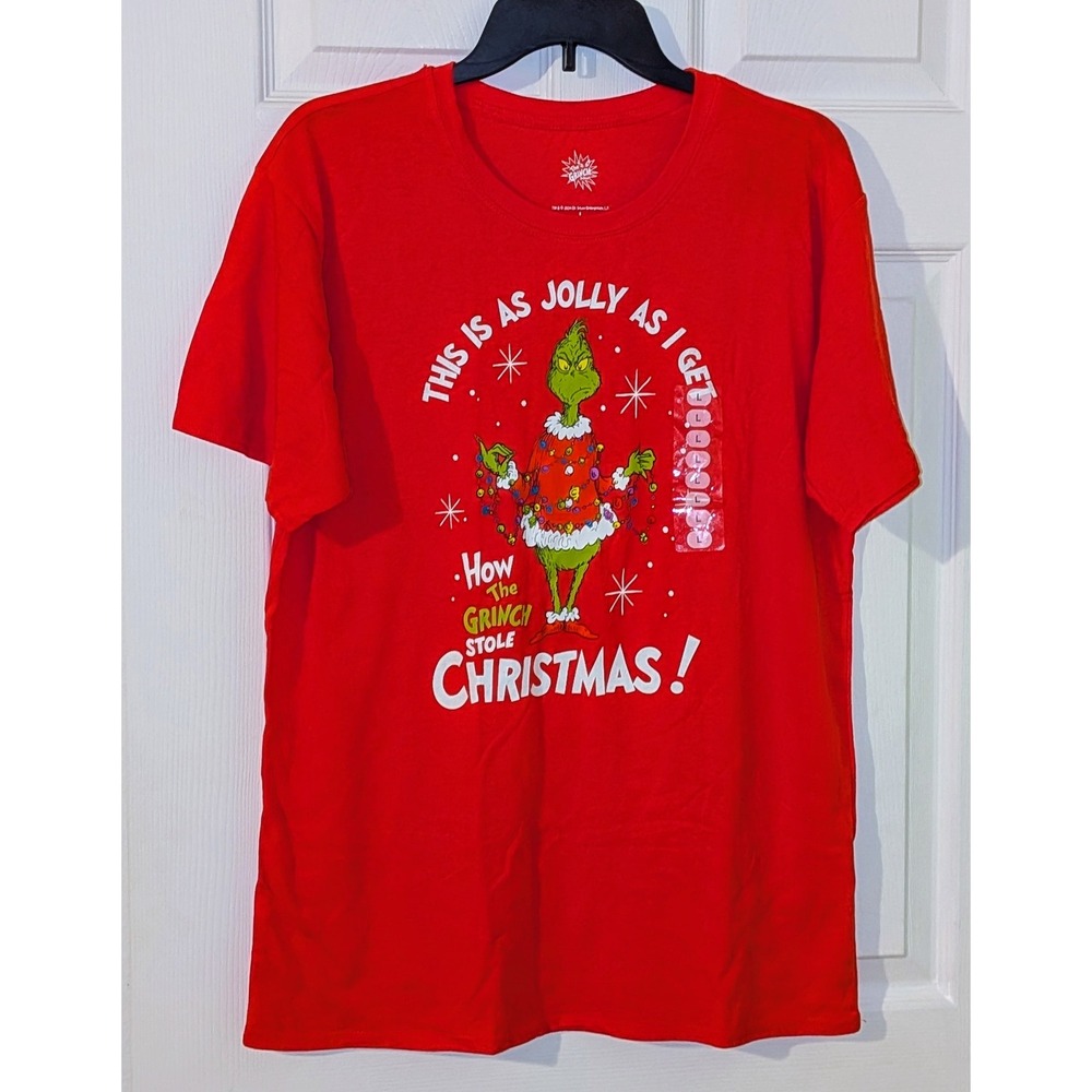 How The Grinch Stole Christmas Red‎ Graphic T Shirt Size L